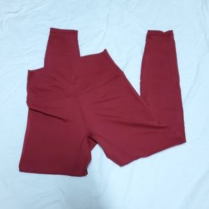 Flexxfit cranberry leggings